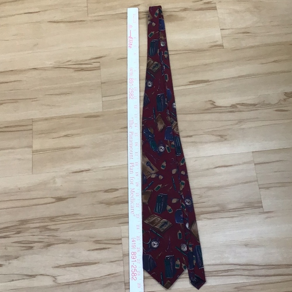 Woodward 100% Italian Silk Medical Physician Surgeon Pharmacist Red Neck Tie - Picture 12 of 13